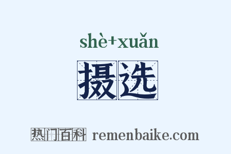 摄选是什么意思的图片